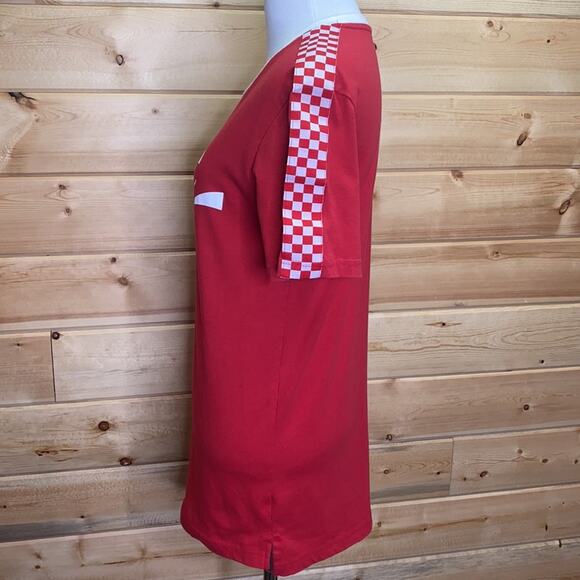 Coca-Cola Enjoy Coke Red Unisex Checkered Sleeves T-Shirt Small - Picture 4 of 7